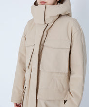 画像をギャラリービューアに読み込む, 4 pocket hooded coat with pad
