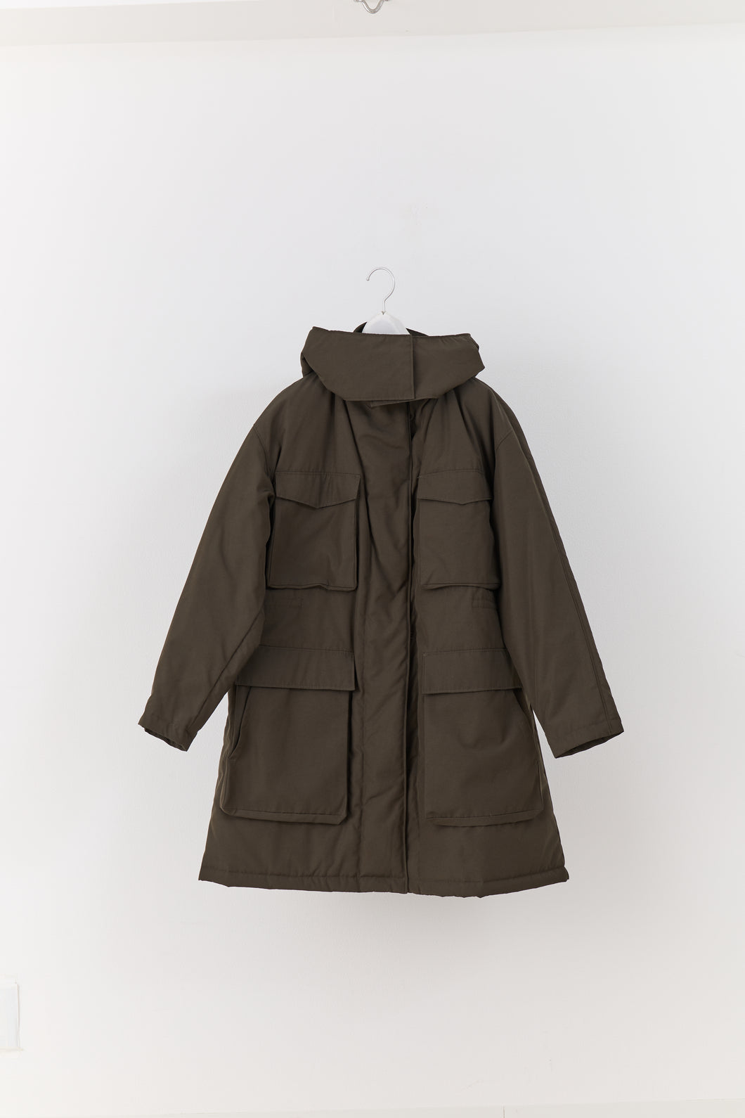 4 pocket hooded coat with pad